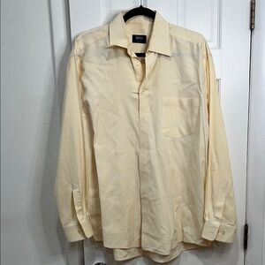 Vintage Hugo boss, two ply men’s button-down shirt, cotton size 17